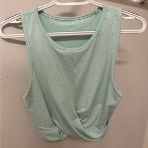 Mint Green Sleeveless Yoga Cropped Top